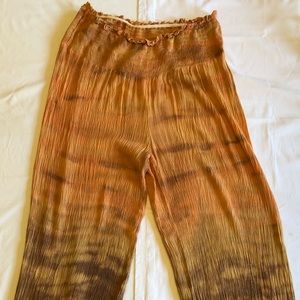 Angie Harem Smocked Waist Pants Large